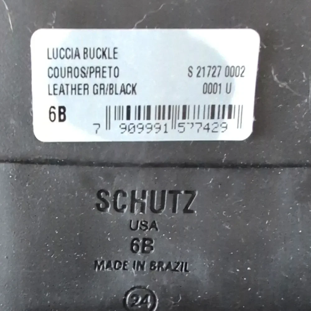 Schutz Luccia Buckle Black Graxo Leather Women's Boot Moto Grunge Punk Casual